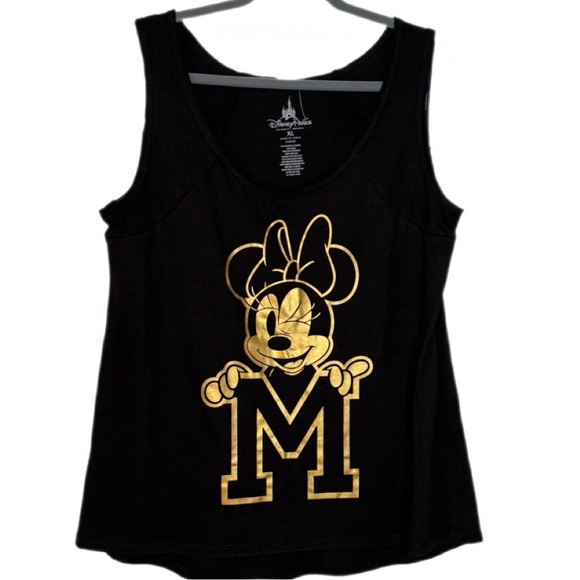 Disney Black Gold Tank Top Mickey Minnie Mouse Authentic Disney NWOT X-Large - Picture 1 of 3